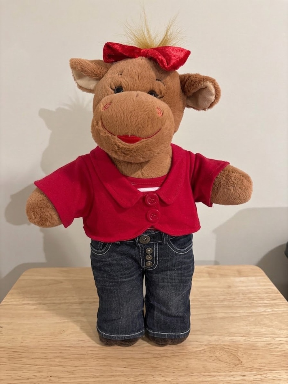 Vintage Holly Moose Build-A-Bear w/outfit.